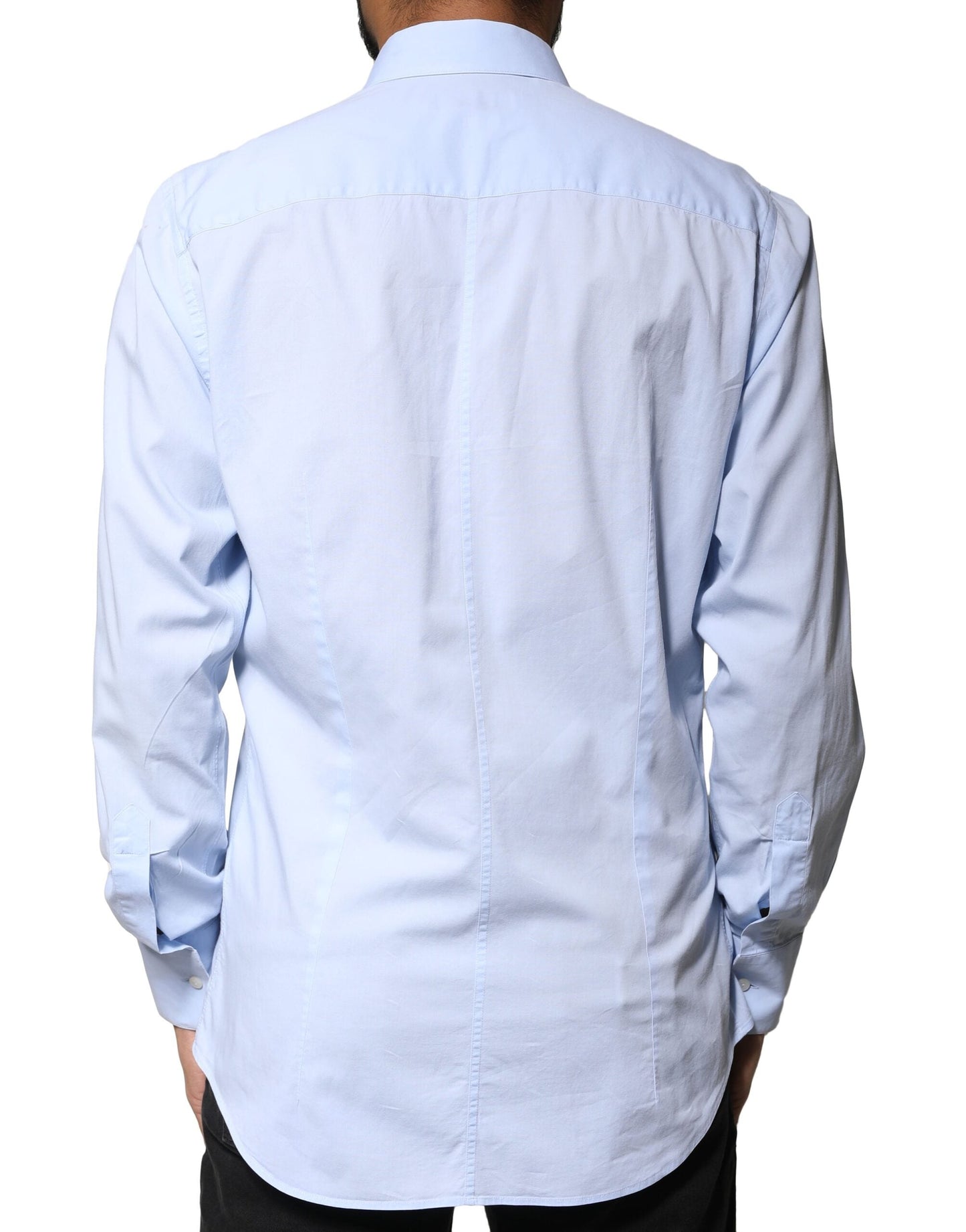 Dolce & Gabbana Light Blue Cotton MARTINI Formal Dress Shirt