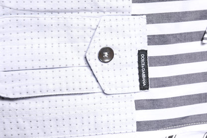 Dolce & Gabbana Multicolor Striped Button Down Casual Shirt