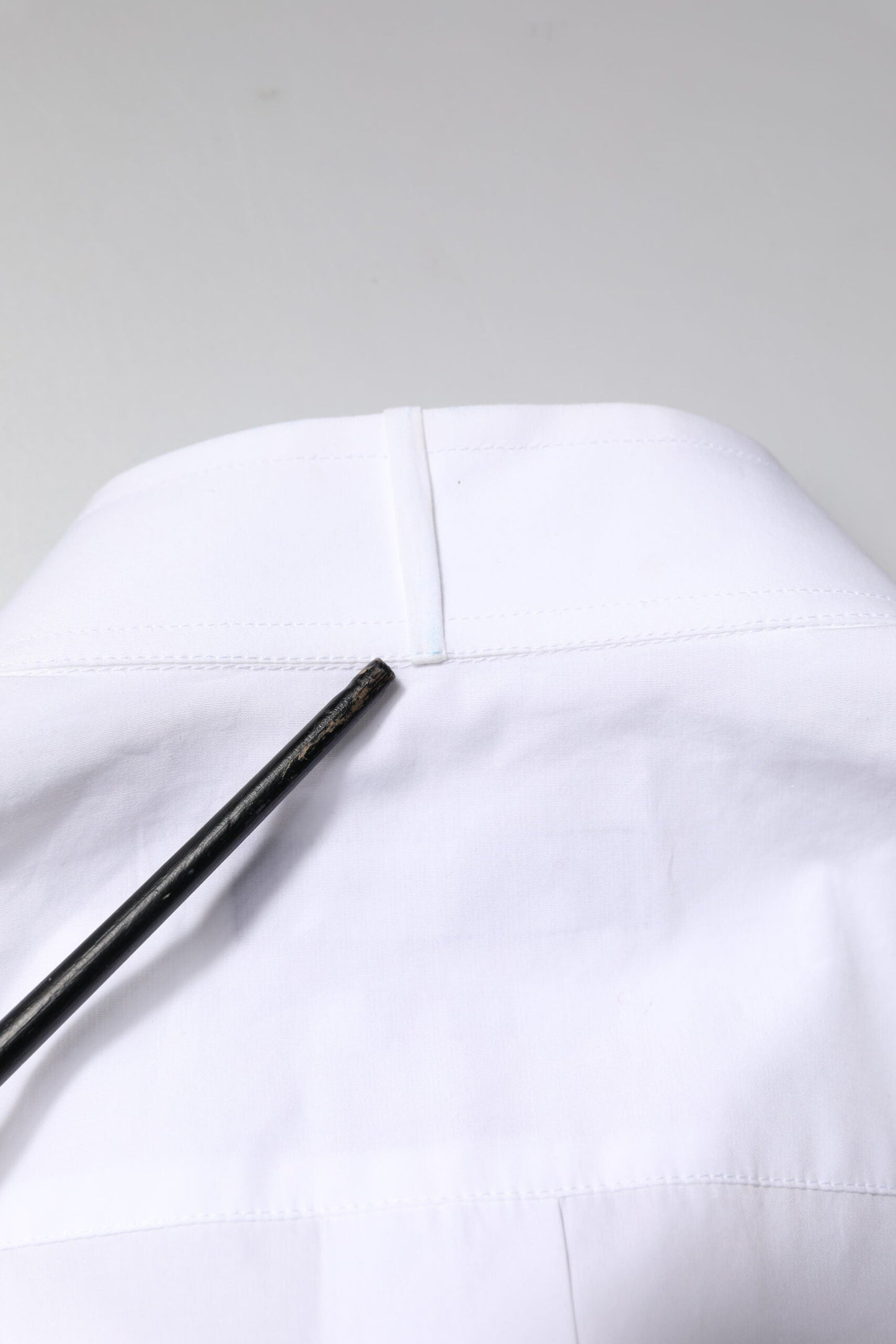 Dolce & Gabbana White GOLD Cotton Poplin Bib Formal Men Dress Shirt