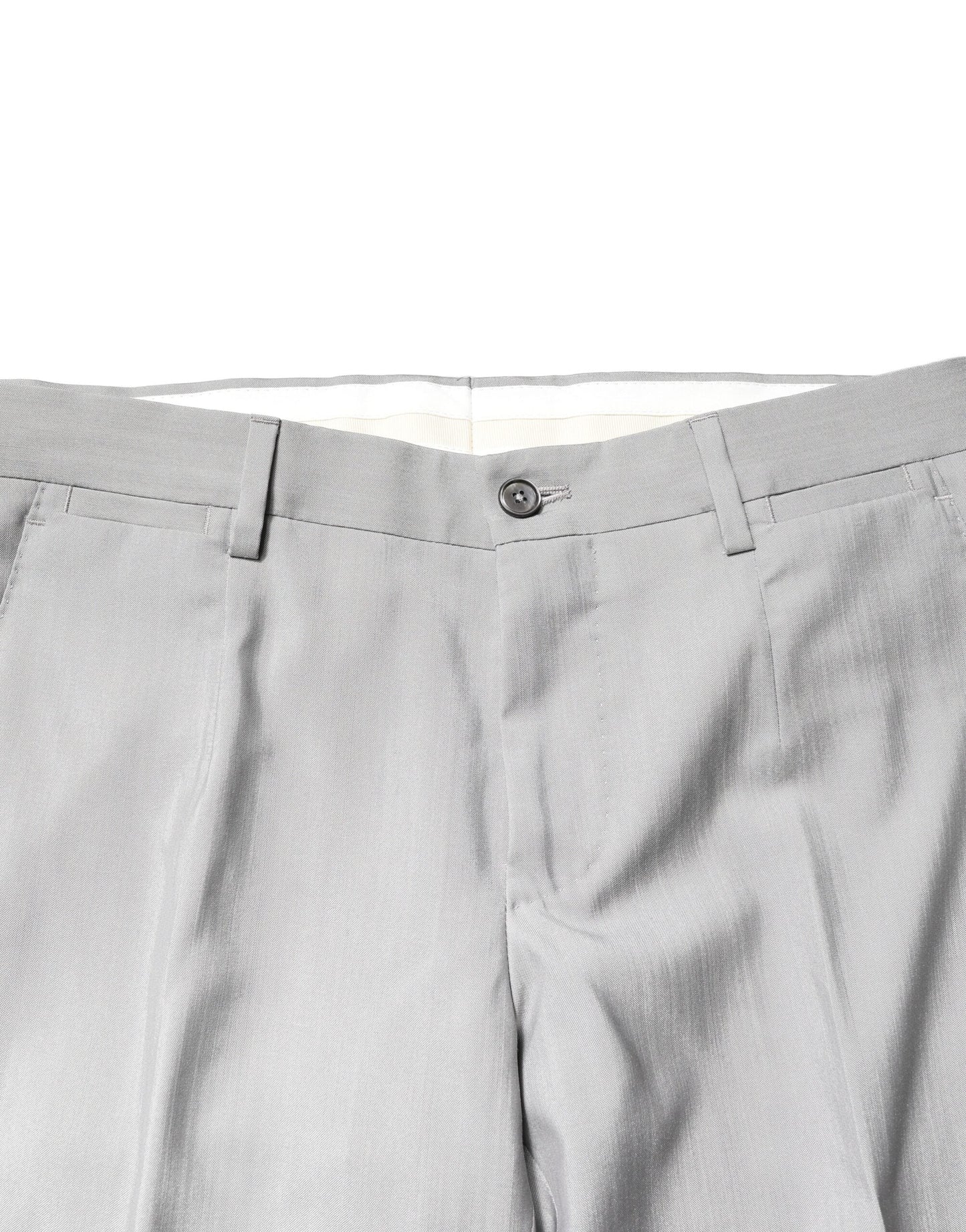 Dolce & Gabbana Light Gray Wool GOLD 2 Piece Formal Suit