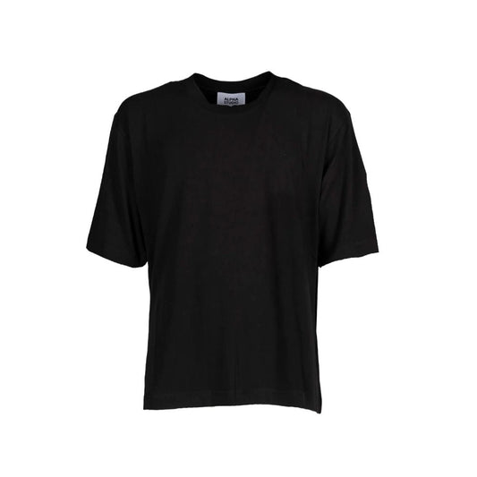 Alpha Studio Black Cotton T-Shirt