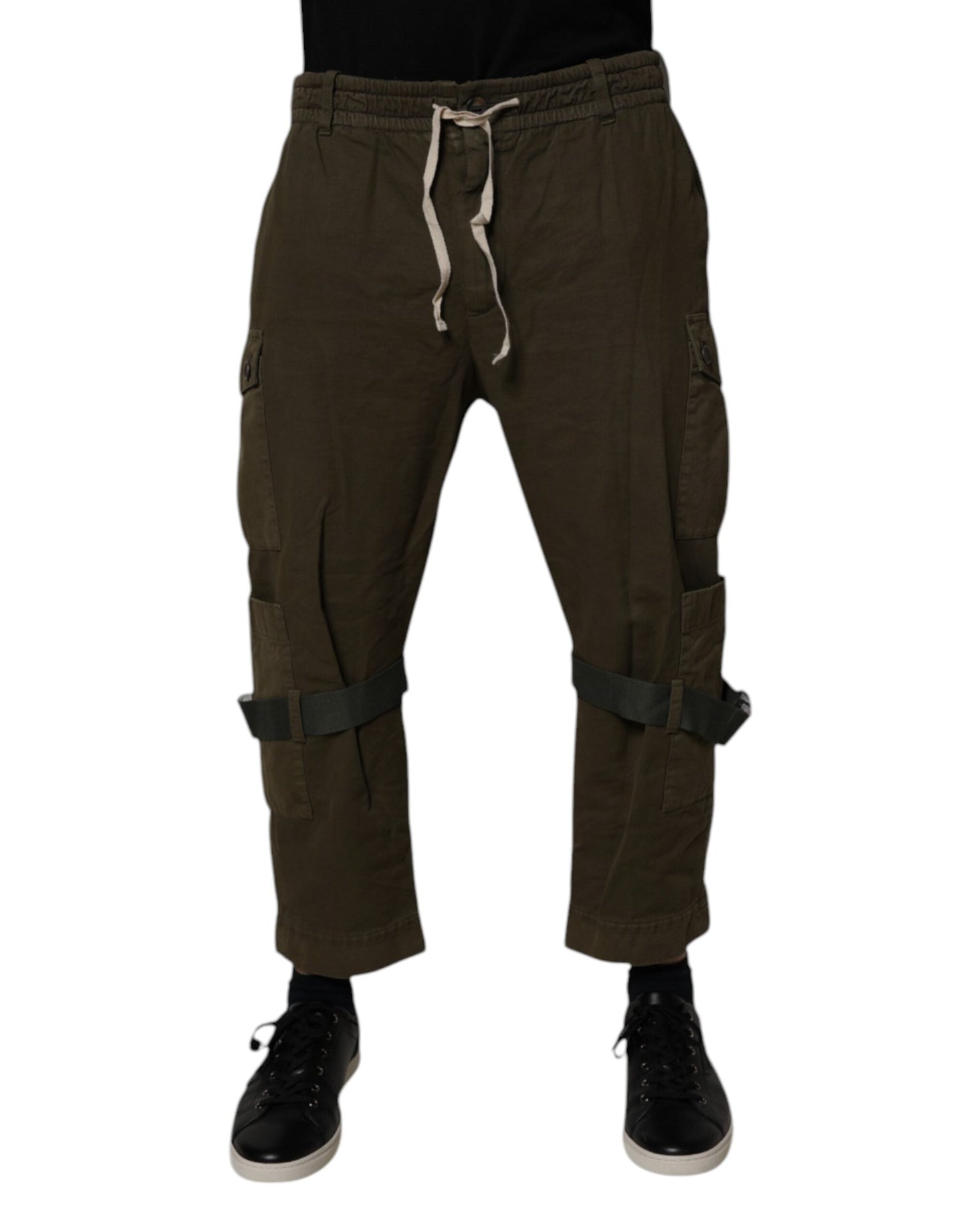 Dolce & Gabbana Brown Cotton Stretch Cargo Pants