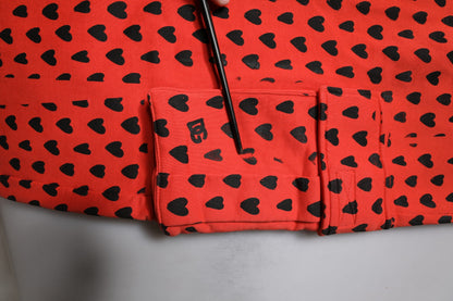 Dolce & Gabbana Red Hearts Cargo Jogger Men Sweatpants Pants