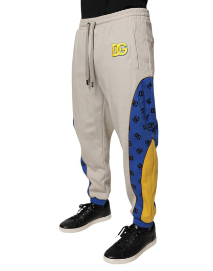 Dolce & Gabbana Multicolor Cotton DG Jogger Sweatpants Pants