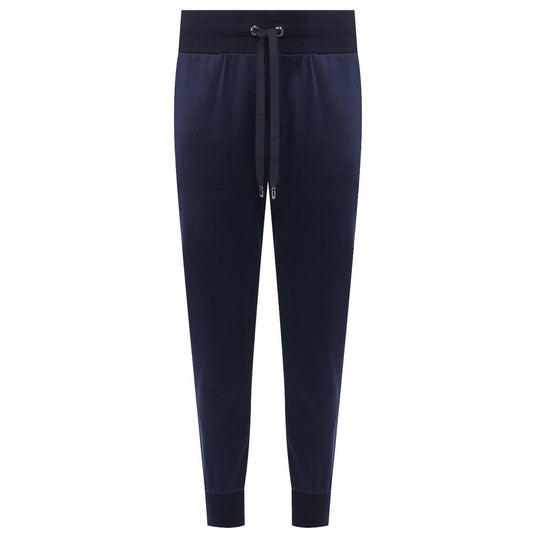 Dolce & Gabbana Blue Silk Men Trousers