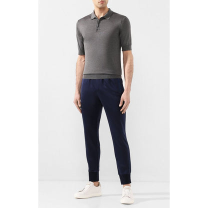 Dolce & Gabbana Blue Silk Men Trousers