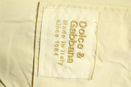 Dolce & Gabbana Yellow Nylon Cargo Chain Men Jogger Pants