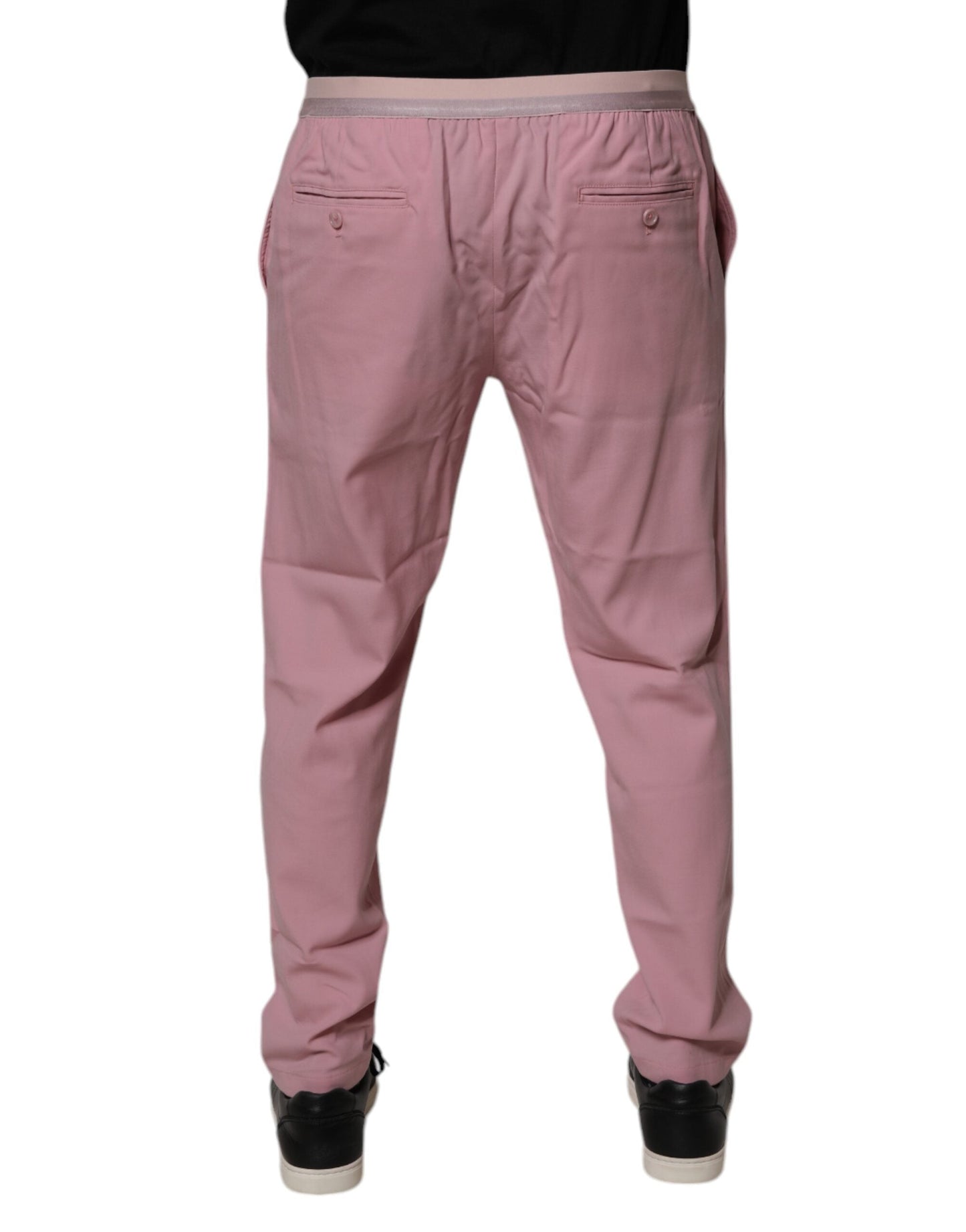 Dolce & Gabbana Pink Cotton Stretch Chino Pants