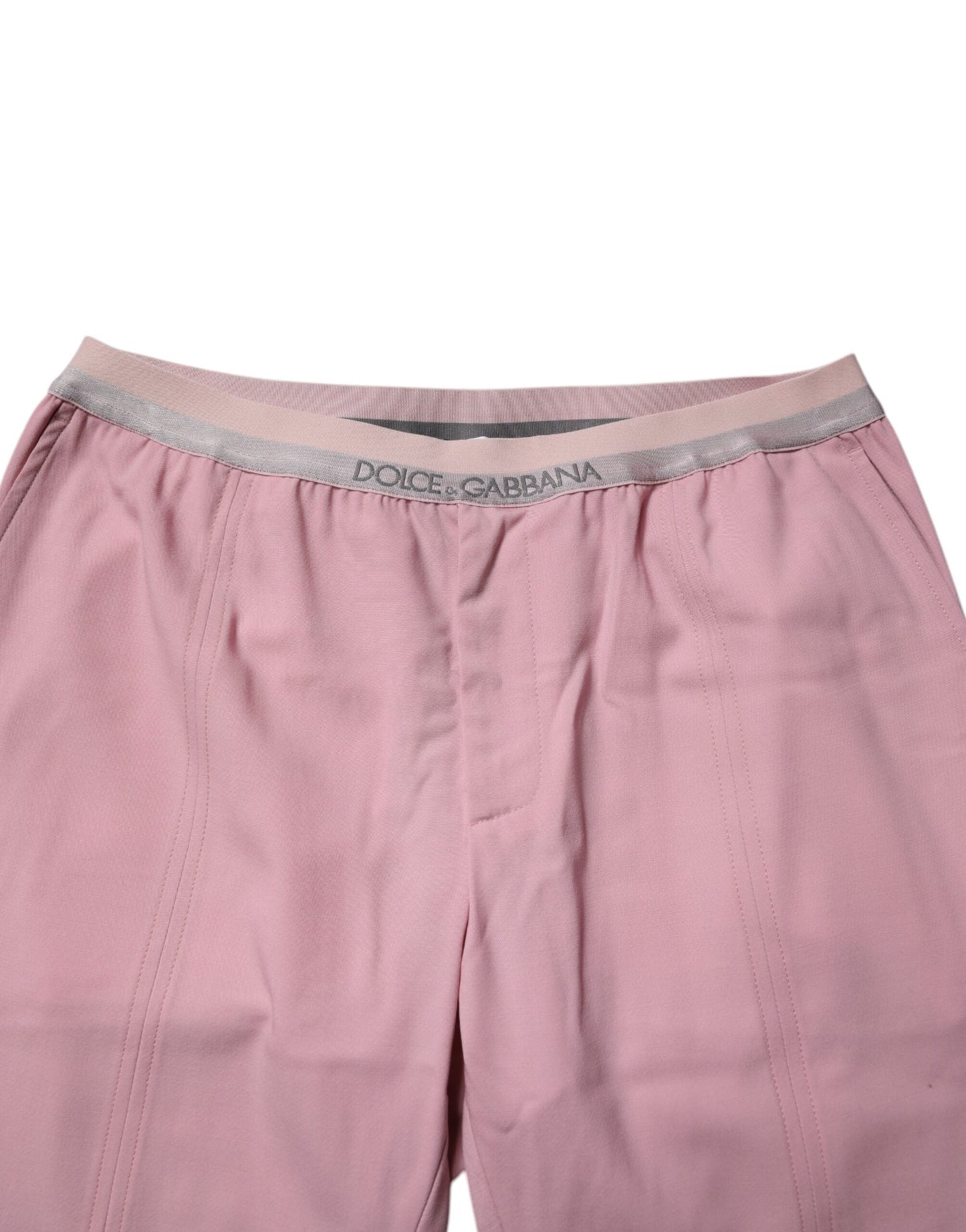Dolce & Gabbana Pink Cotton Stretch Chino Pants