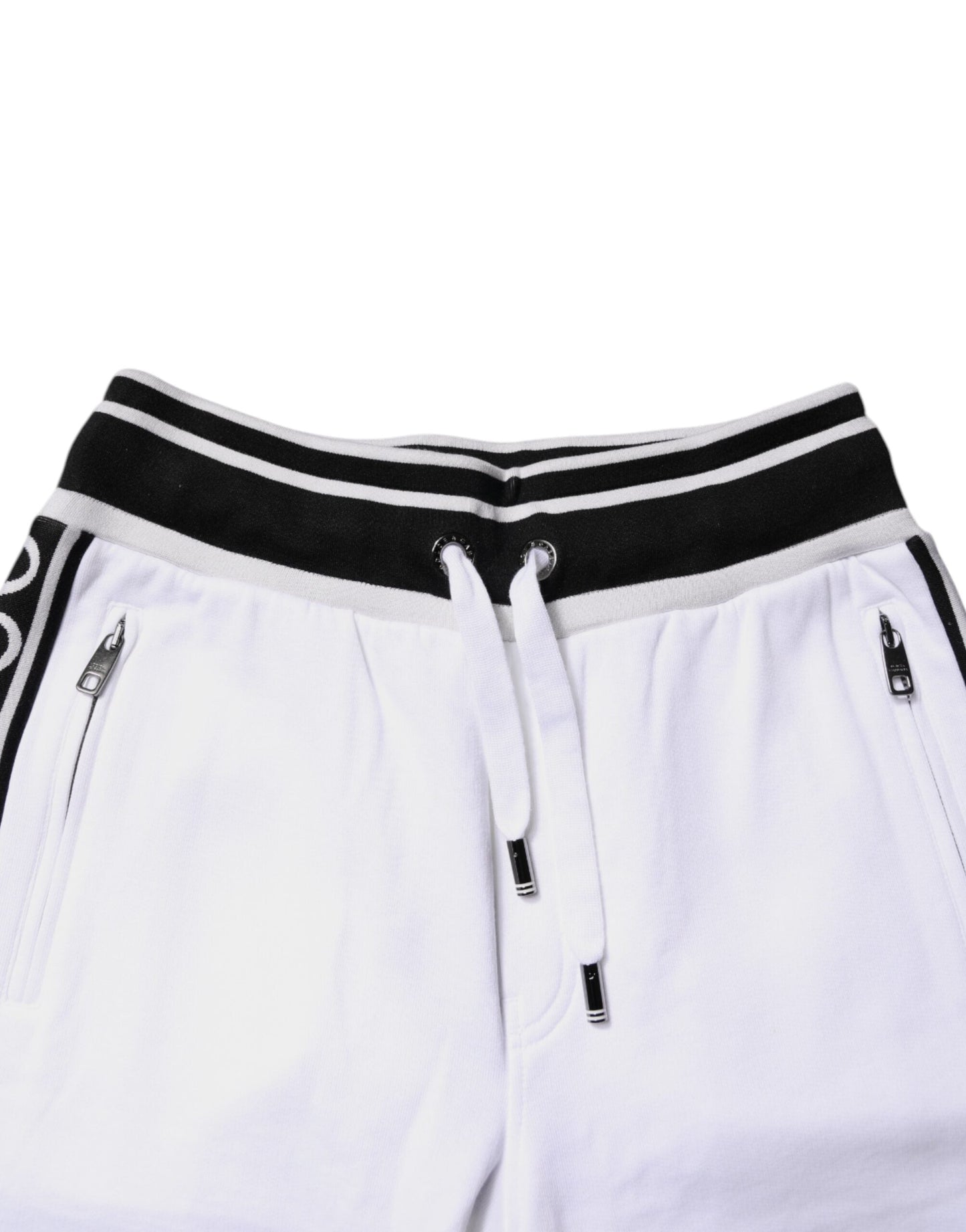 Dolce & Gabbana White King Cotton Bermuda Sweatshorts Shorts