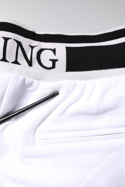 Dolce & Gabbana White King Cotton Bermuda Sweatshorts Shorts