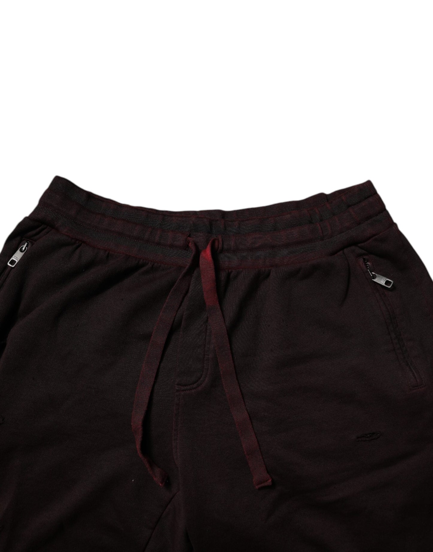 Dolce & Gabbana Bordeaux Cotton Bermuda Sweatshorts Shorts