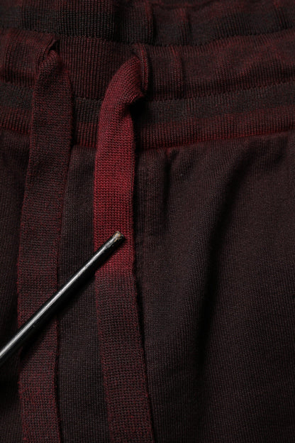 Dolce & Gabbana Bordeaux Cotton Bermuda Sweatshorts Shorts