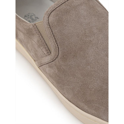 Brunello Cucinelli Beige Leather Sneaker