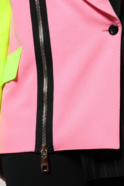 Dolce & Gabbana Multicolor Patchwork Embellished Coat Jacket