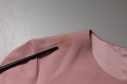 Dolce & Gabbana Pink A-line Flare Viscose 3/4 Sleeves Dress