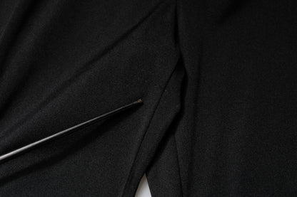 Dolce & Gabbana Black Nylon High Waist Slim Fit Pants