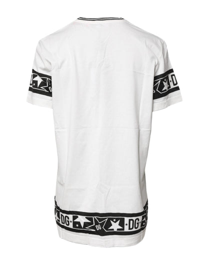 Dolce & Gabbana White #DGMillennials Cotton Crewneck T-shirt