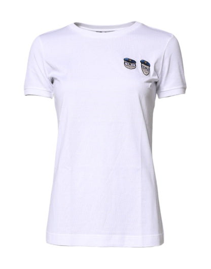 Dolce & Gabbana White #DGFamily Cotton Crew Neck T-shirt