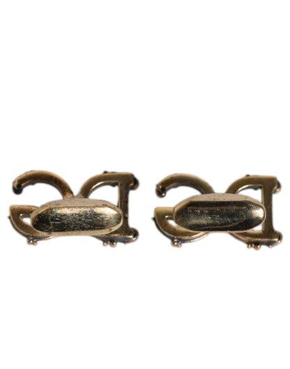 Dolce & Gabbana Gold Tone 925 Sterling Silver DG Logo Accessory Cufflink