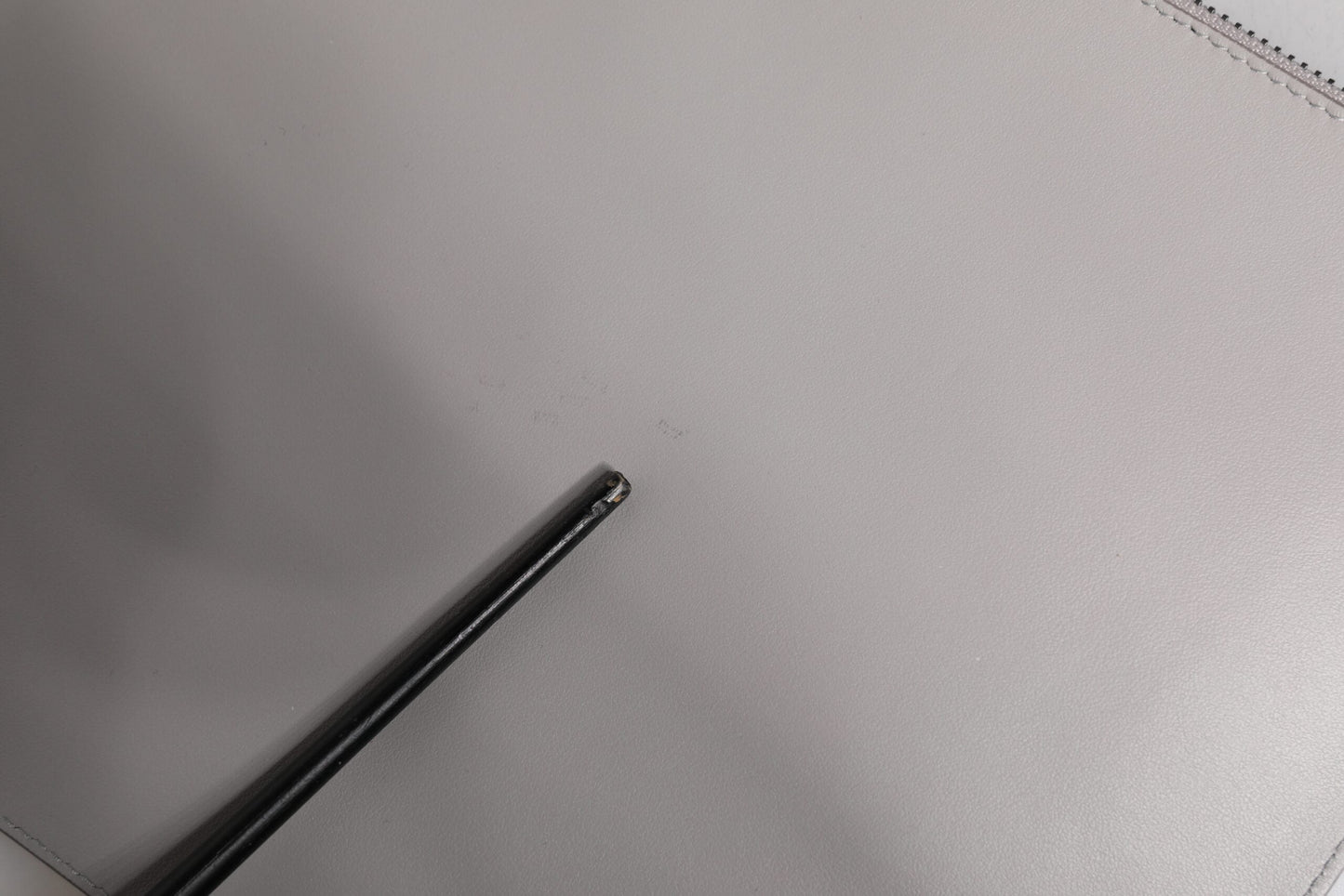 Dolce & Gabbana Gray Solid Leather DG Logo Men Clutch Zip Pouch Bag