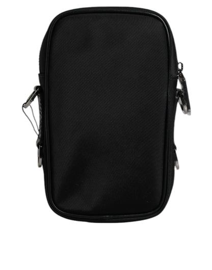 Dolce & Gabbana Multicolor Leopard Jacquard Logo Plaque Neck Strap Bag