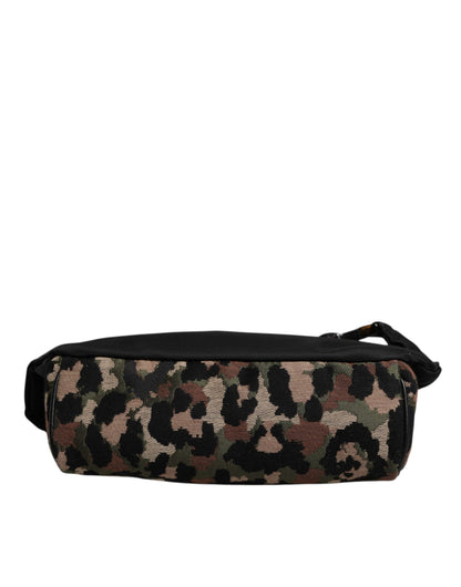 Dolce & Gabbana Multicolor Leopard DG Logo Belt Waist Fanny Pack Bag