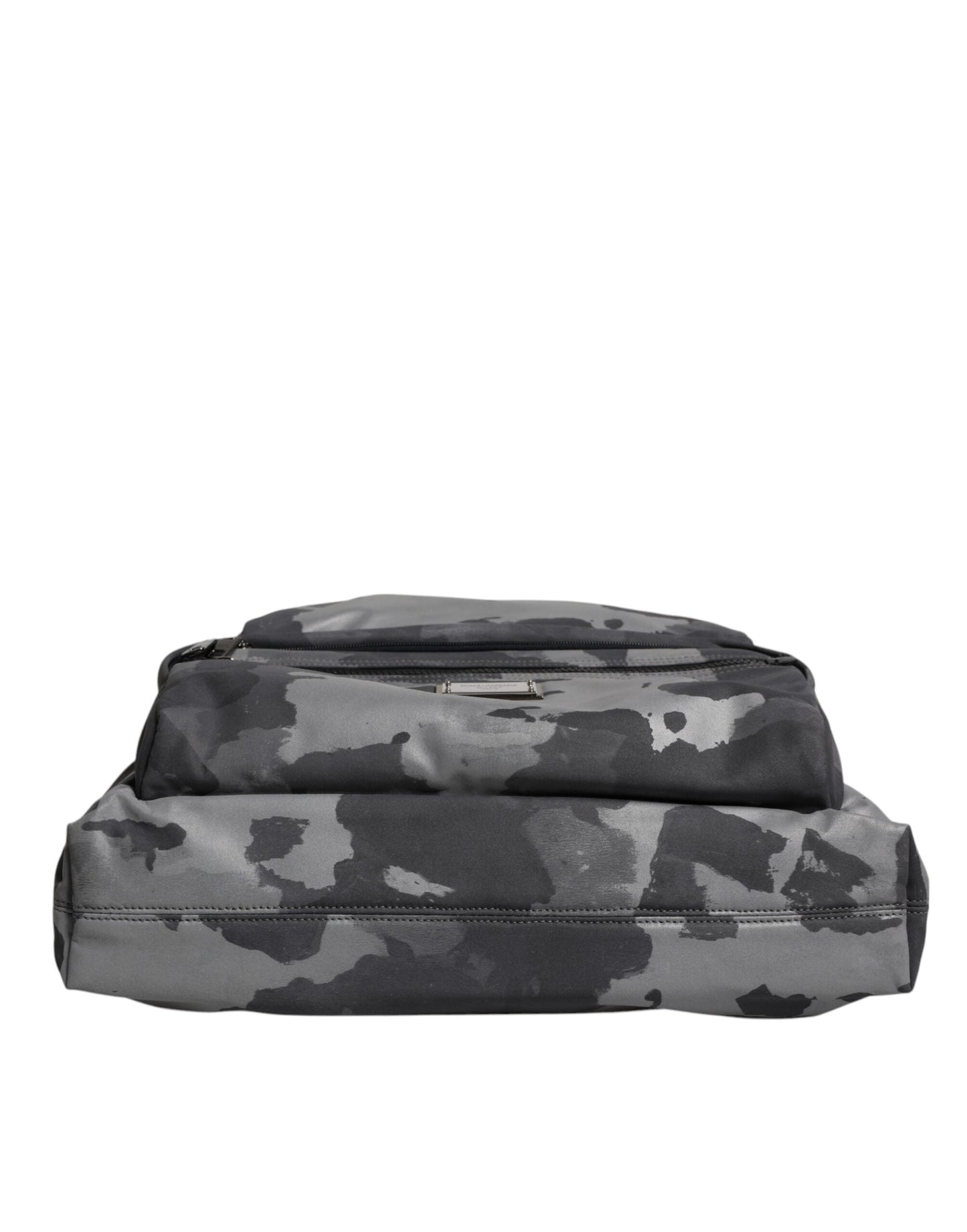 Dolce & Gabbana Gray Camo Cotton Multiple Compartments Tote Bag