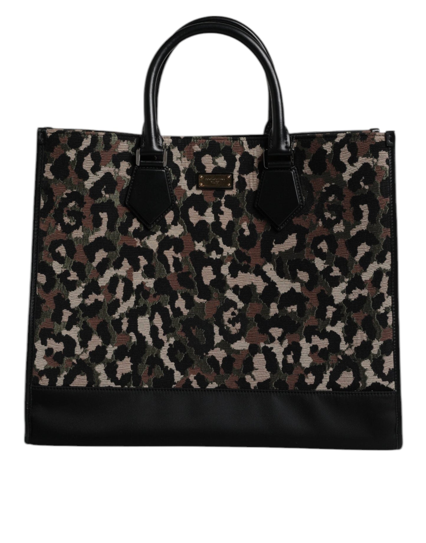 Dolce & Gabbana Multicolor Leopard Shopping Tote Shoulder Bag