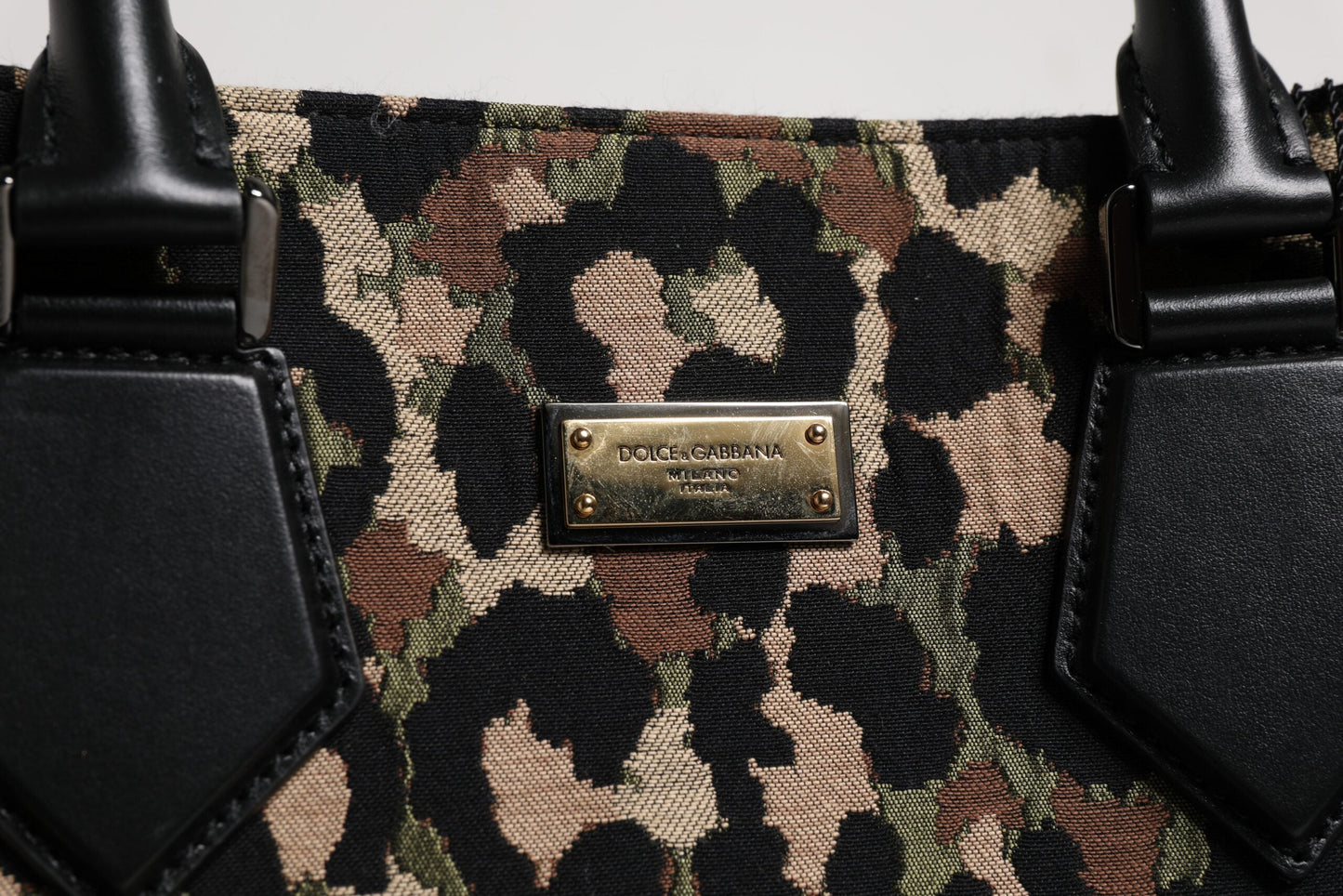 Dolce & Gabbana Multicolor Leopard Shopping Tote Shoulder Bag