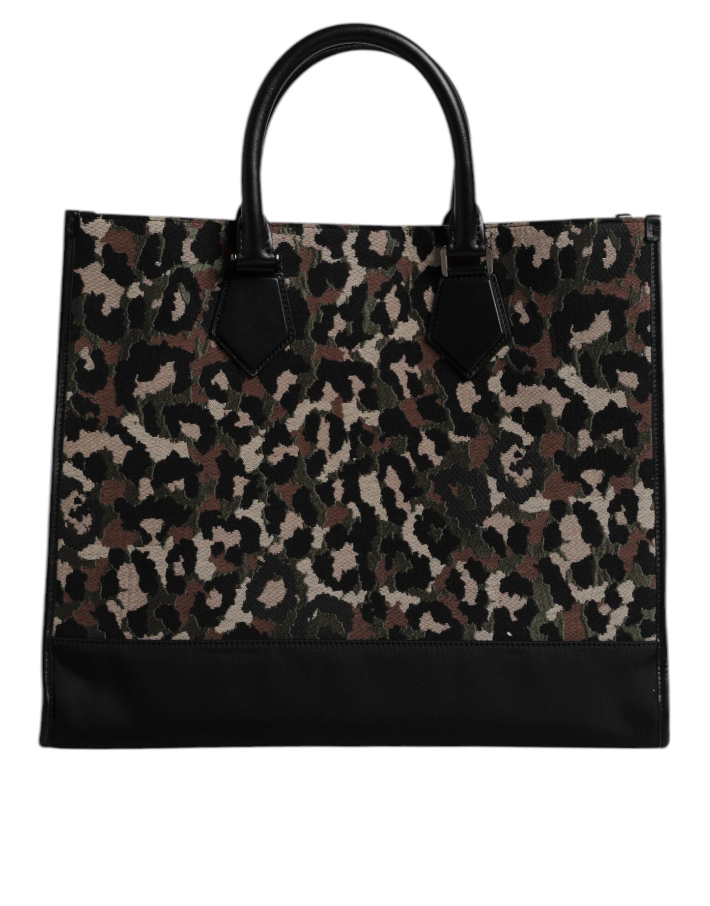 Dolce & Gabbana Multicolor Leopard Shopping Tote Shoulder Bag