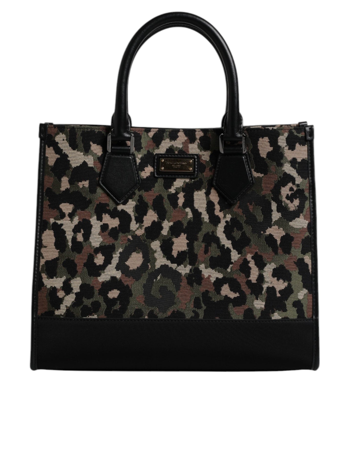 Dolce & Gabbana Multicolor Leopard Shopping Tote Shoulder Bag