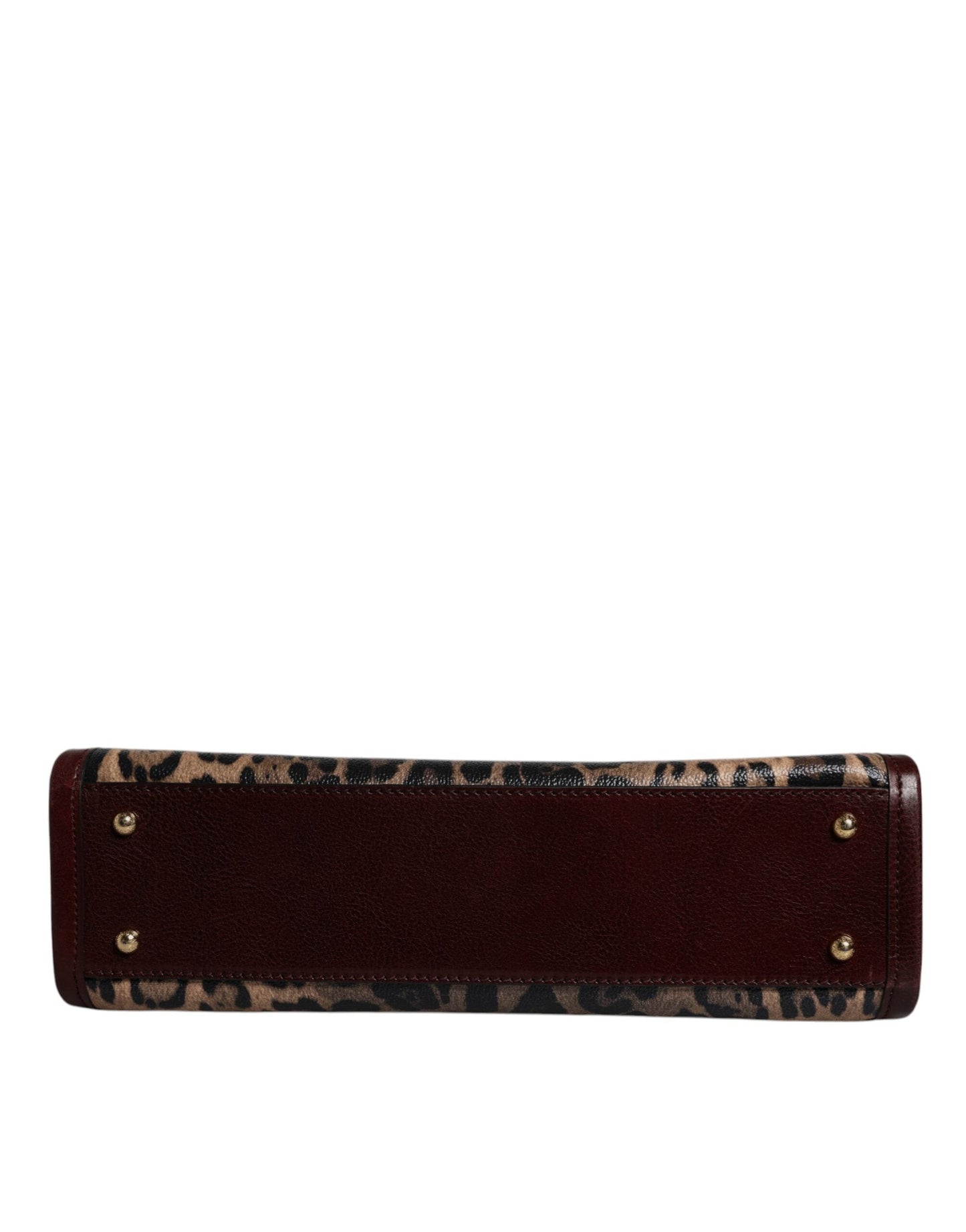 Dolce & Gabbana Brown Leopard Leather Shoulder Strap Tote Bag