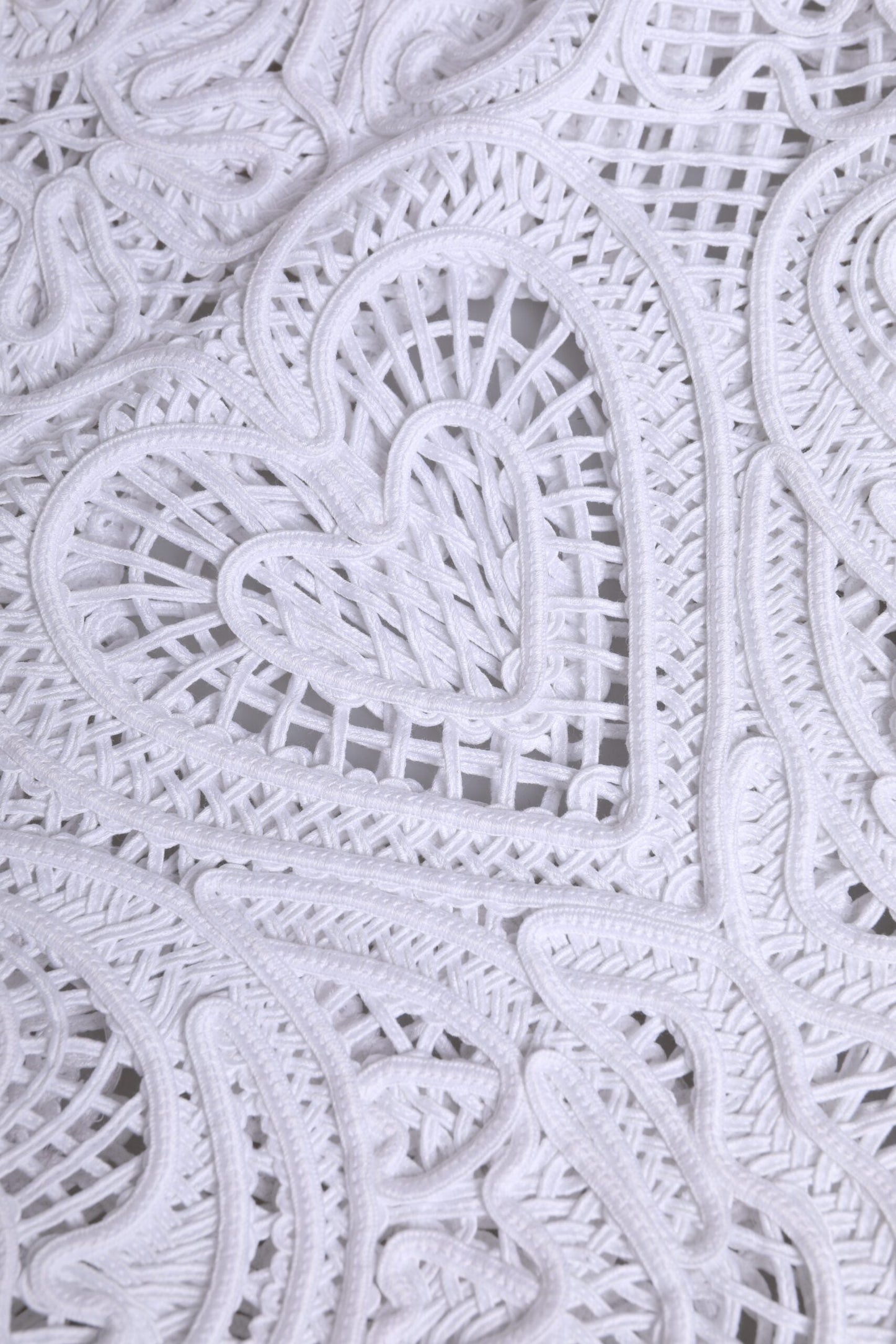 Dolce & Gabbana White Cordonetto Lace Beatrice Tote Shopping Bag