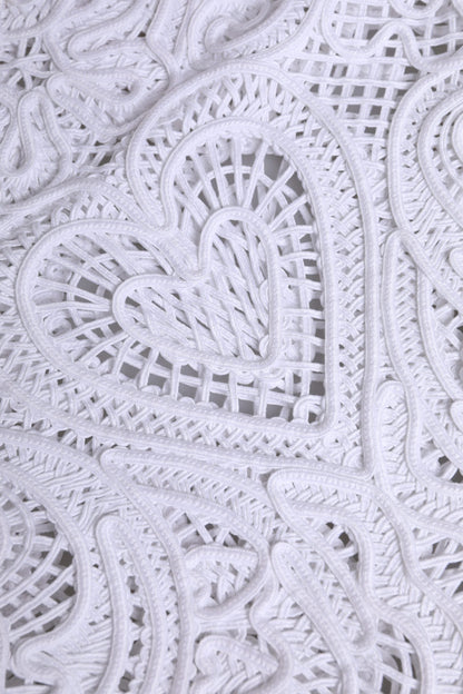 Dolce & Gabbana White Cordonetto Lace Beatrice Tote Shopping Bag