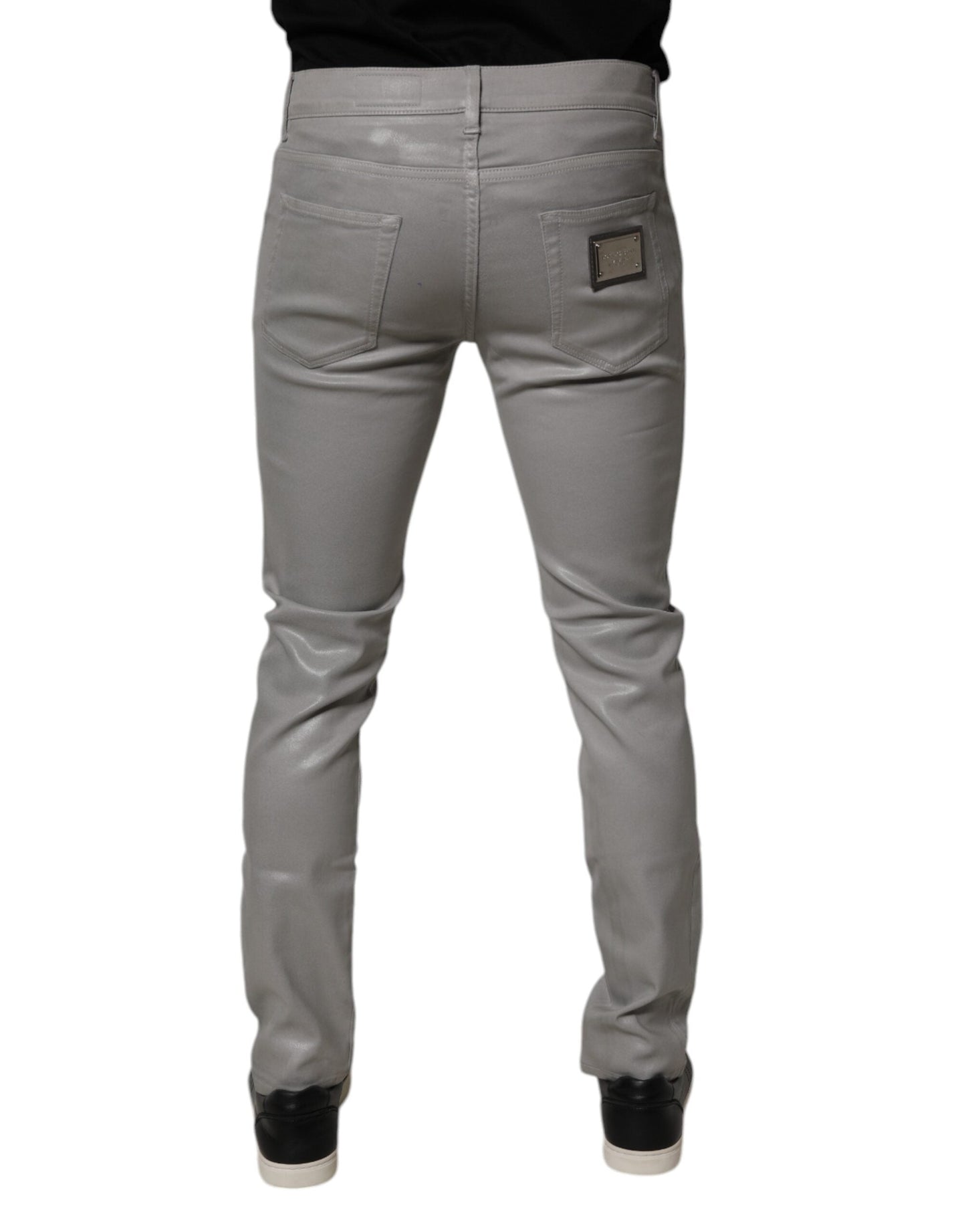 Dolce & Gabbana Gray Cotton Stretch Men Slim Fit Denim Jeans