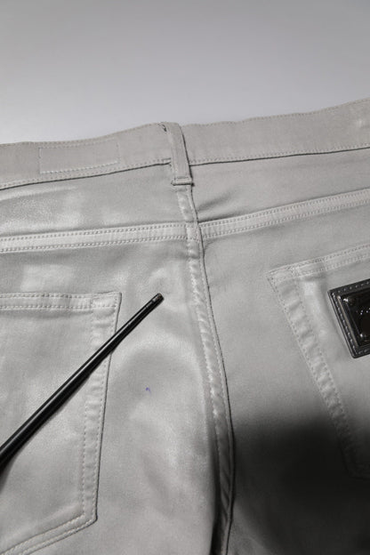 Dolce & Gabbana Gray Cotton Stretch Men Slim Fit Denim Jeans