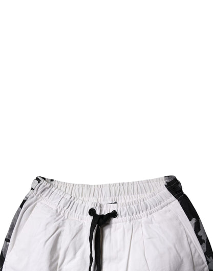 Dolce & Gabbana White Cotton Cargo Jogger Sweatpants Pants