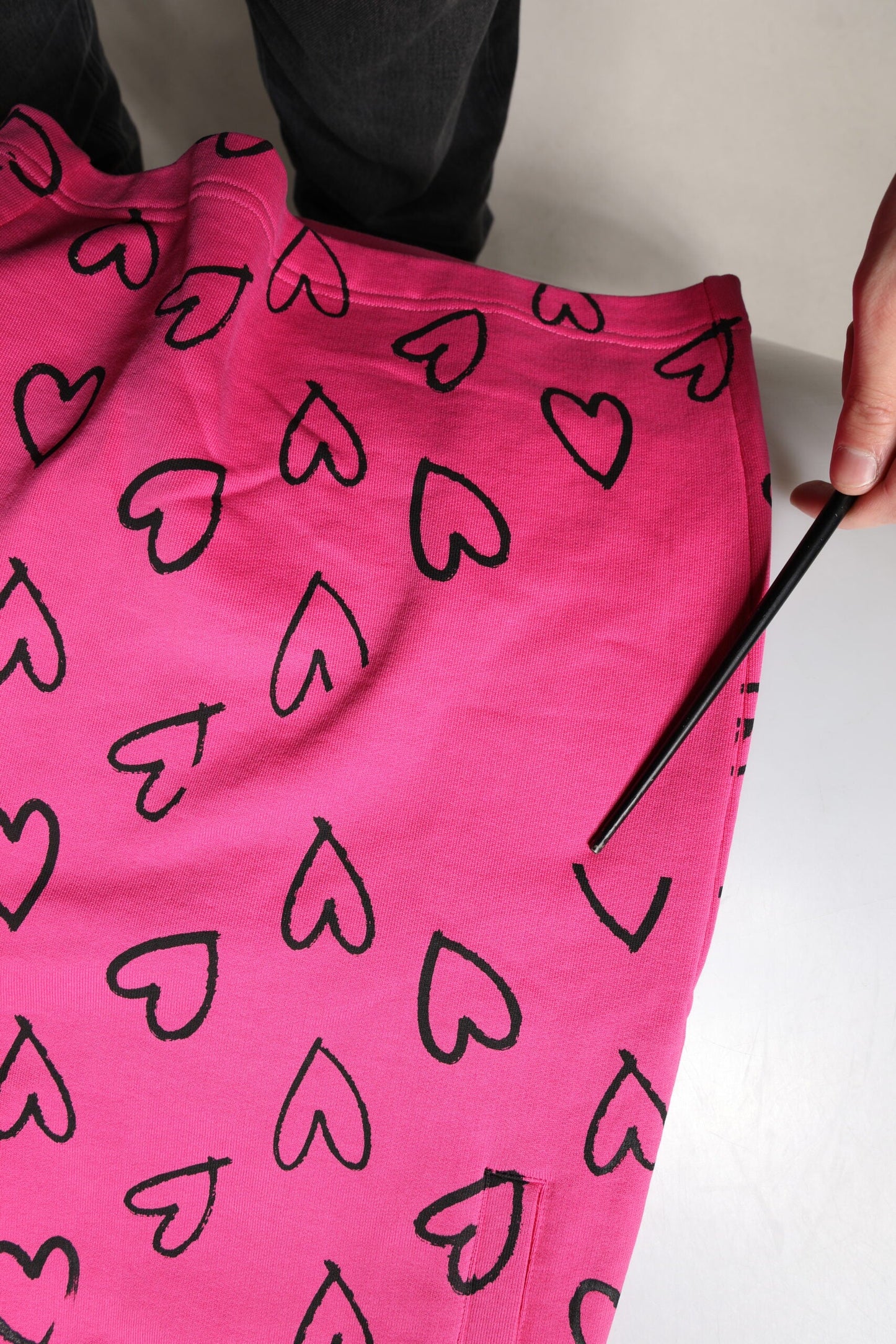 Dolce & Gabbana Pink Cotton Heart Print Bermuda Shorts