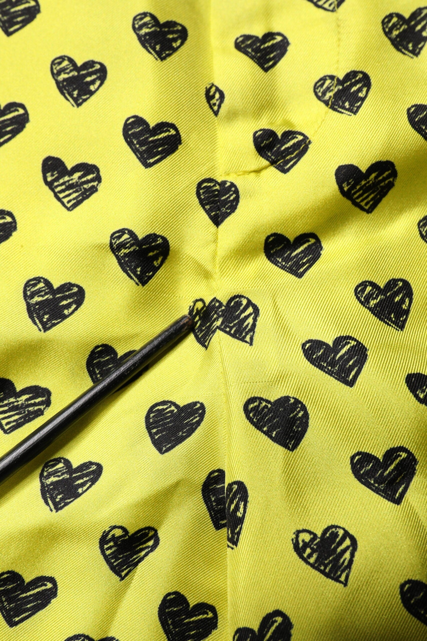 Dolce & Gabbana Green Silk Heart Print Bermuda Shorts