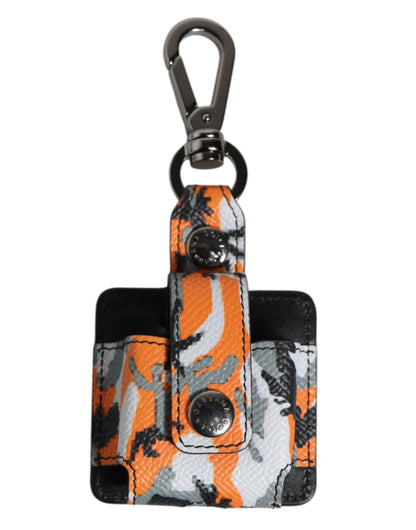Dolce & Gabbana Multicolor Camouflage Leather Airpods Case