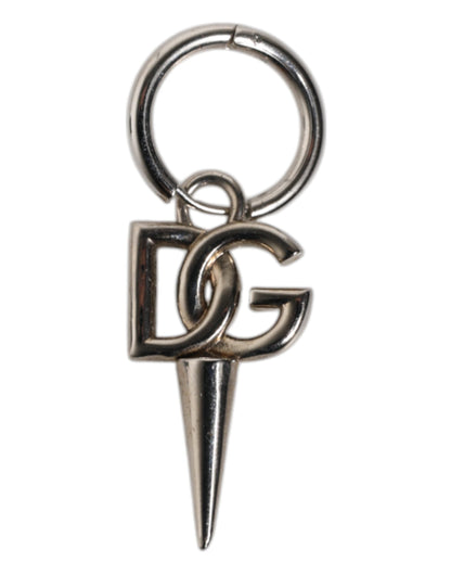 Dolce & Gabbana Silver Brass DG Logo Metal Ring Holder Keychain Keyring