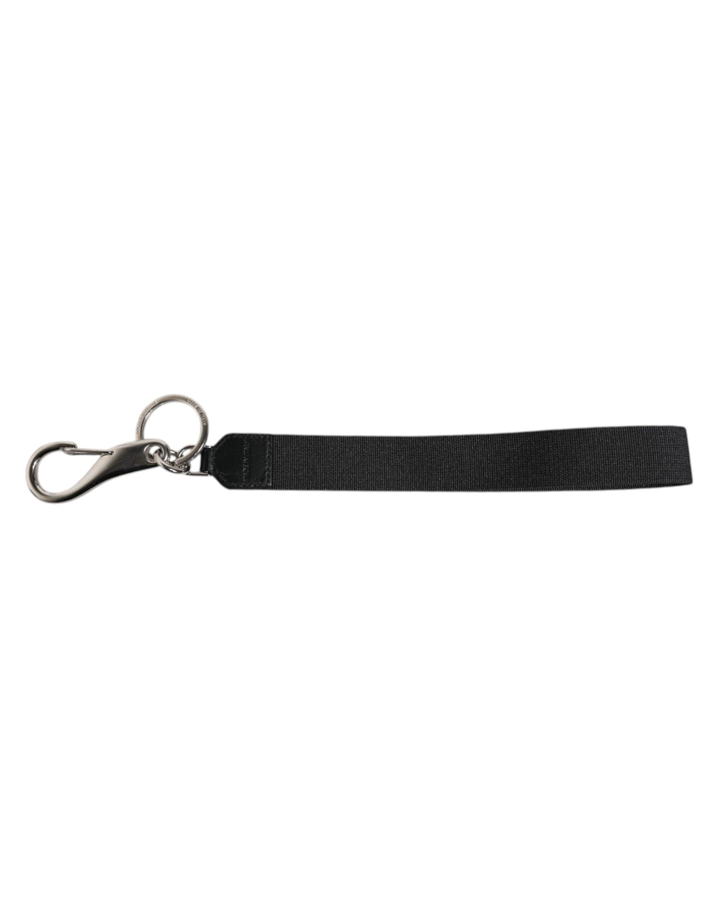 Dolce & Gabbana Black Nylon Logo DG Crown Men's Holder Keychain Keyring