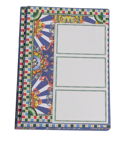 Dolce & Gabbana Multicolor Carretto Siciliano Envelope Post Card Holder