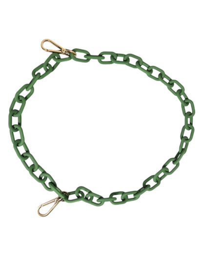 Dolce & Gabbana Green Plexy Acrylic Chunky Gold Hardware Wallet Chain