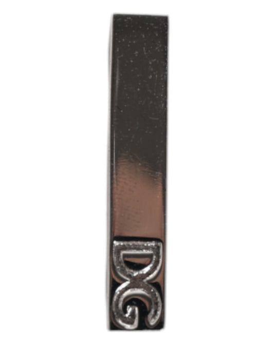 Dolce & Gabbana Silver Tone Brass Logo Branded Tie Clip Bar