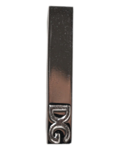 Dolce & Gabbana Silver Tone Brass Logo Branded Tie Clip Bar