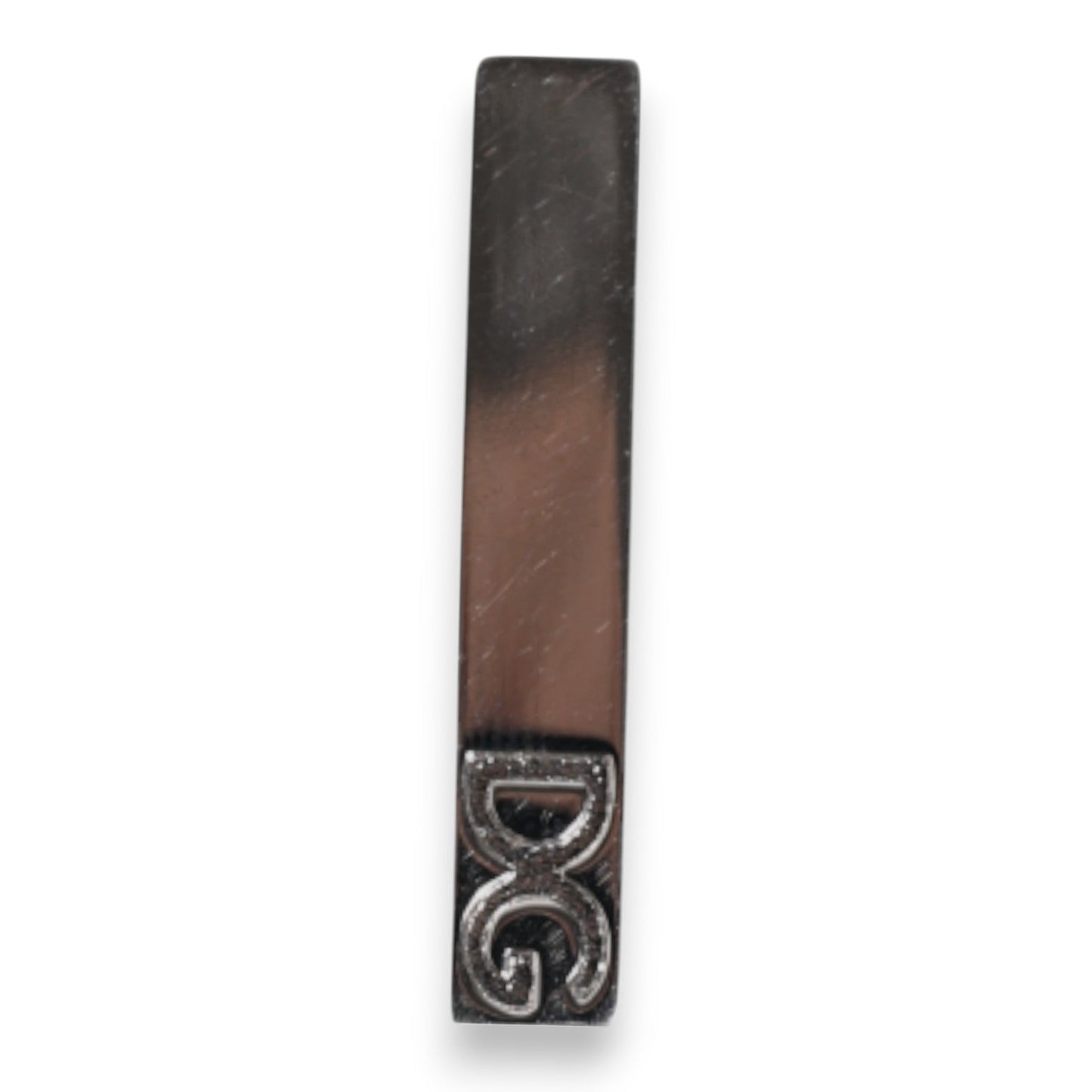 Dolce & Gabbana Silver Tone Brass Logo Branded Tie Clip Bar