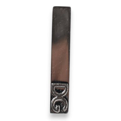 Dolce & Gabbana Silver Tone Brass Logo Branded Tie Clip Bar