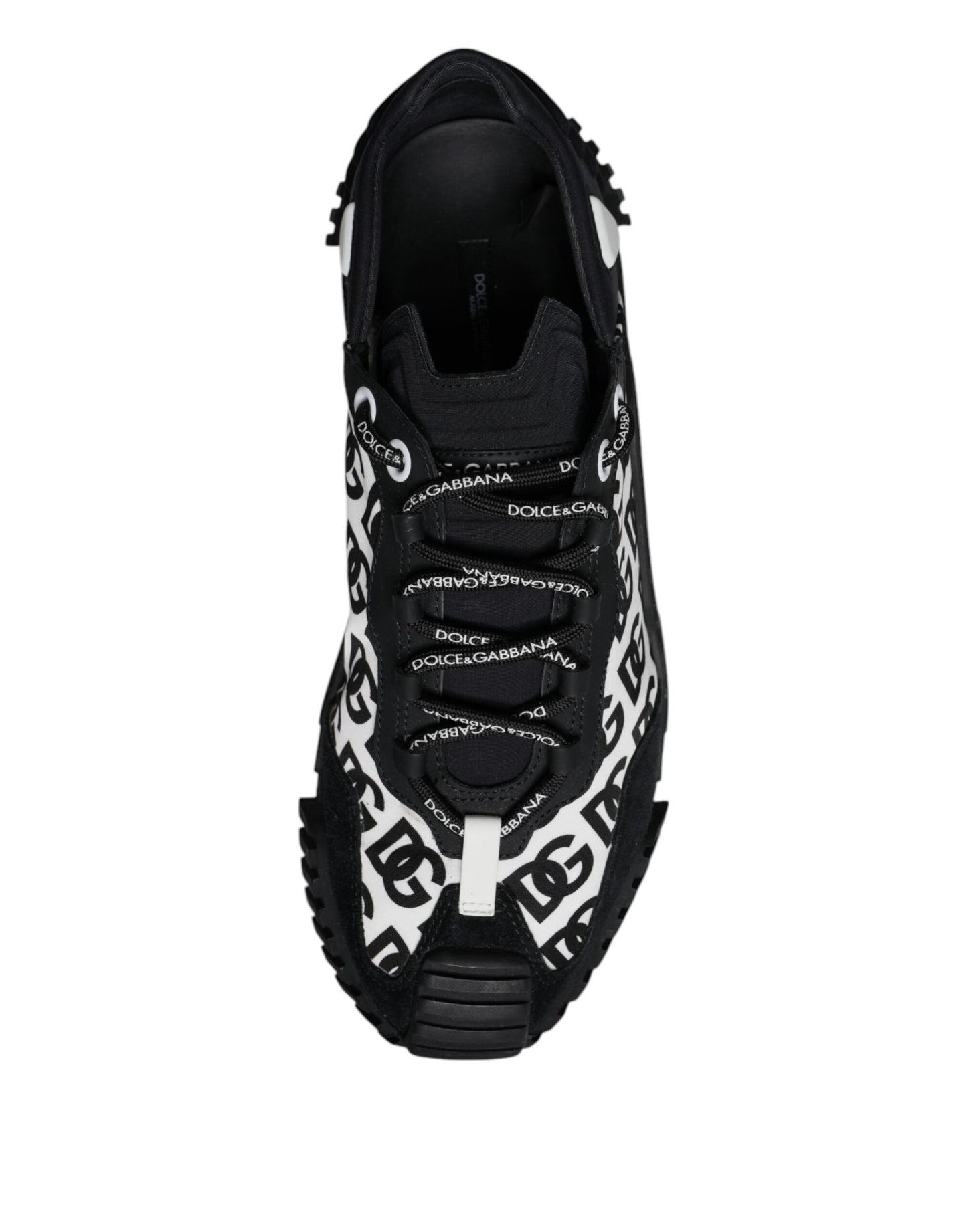 Dolce & Gabbana Black Logo Lace Up Low Top NS1 Sneakers Shoes